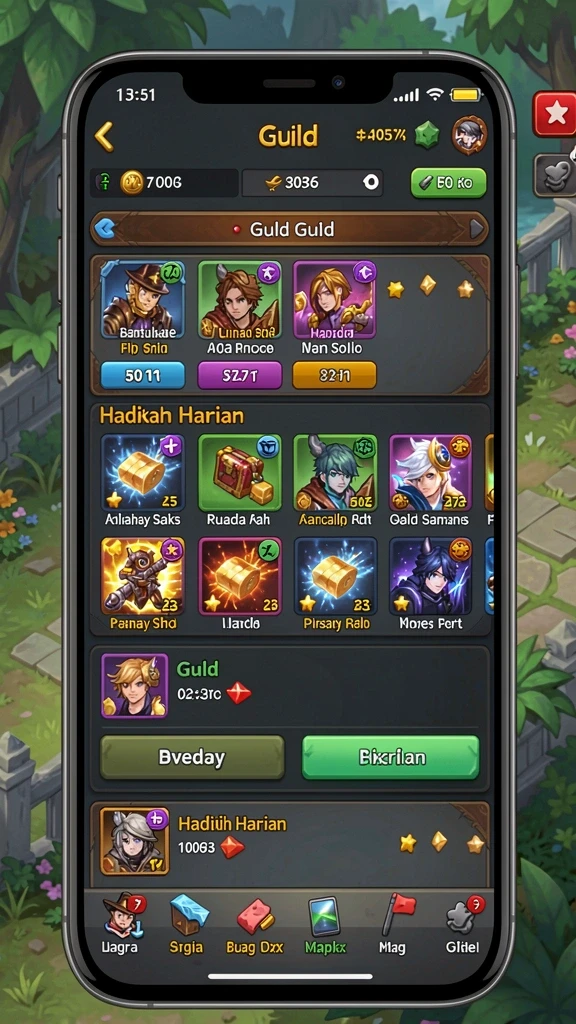 Screenshot fitur multiplayer interaksi antar pemain.