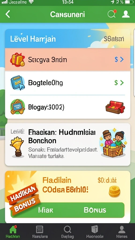 Tampilan awal yang menarik dan intuitif.