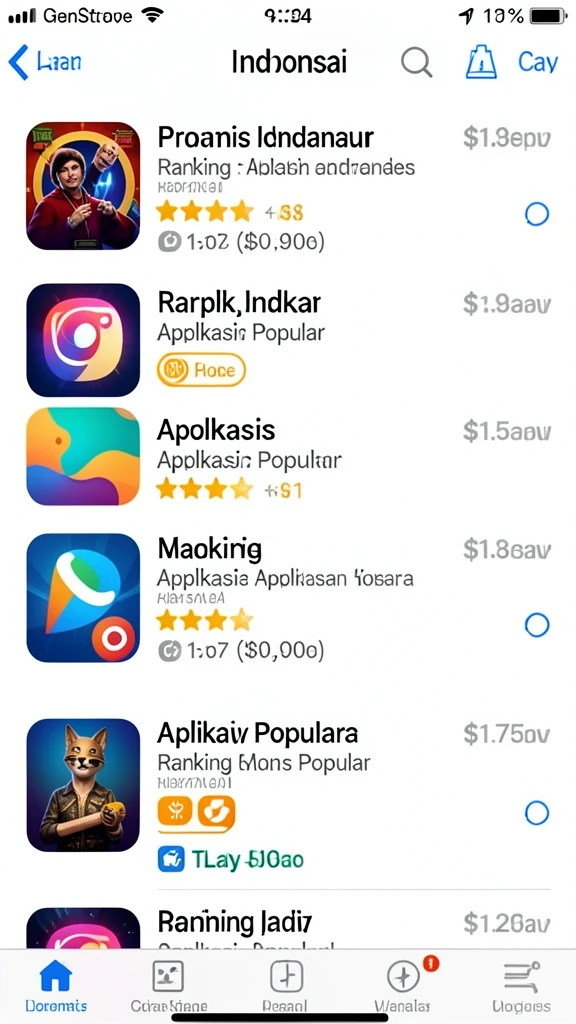 Beragam pilihan permainan untuk menghibur pemain.