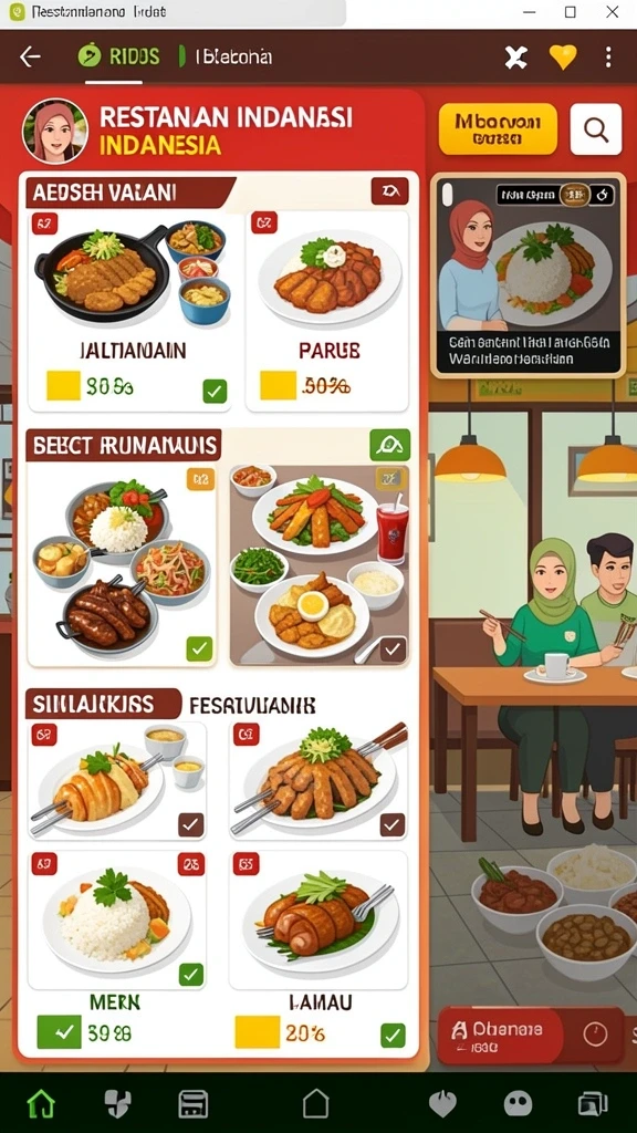 Statistik dan informasi permainan yang jelas dan rinci.