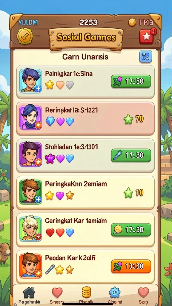 Screenshot menampilkan berbagai pilihan slot dengan tema yang berbeda.