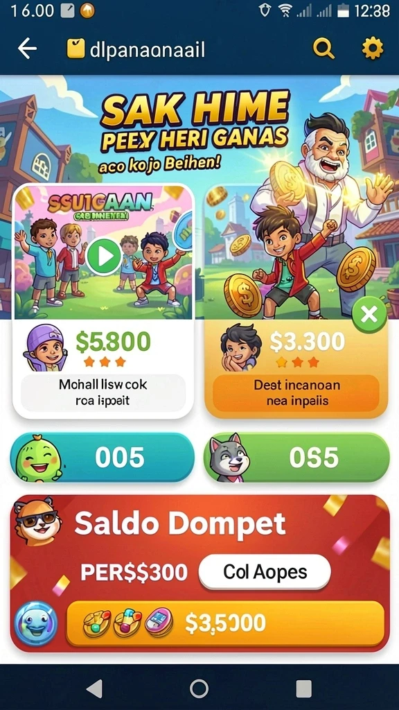 Tampilan level yang penuh warna dan detail.