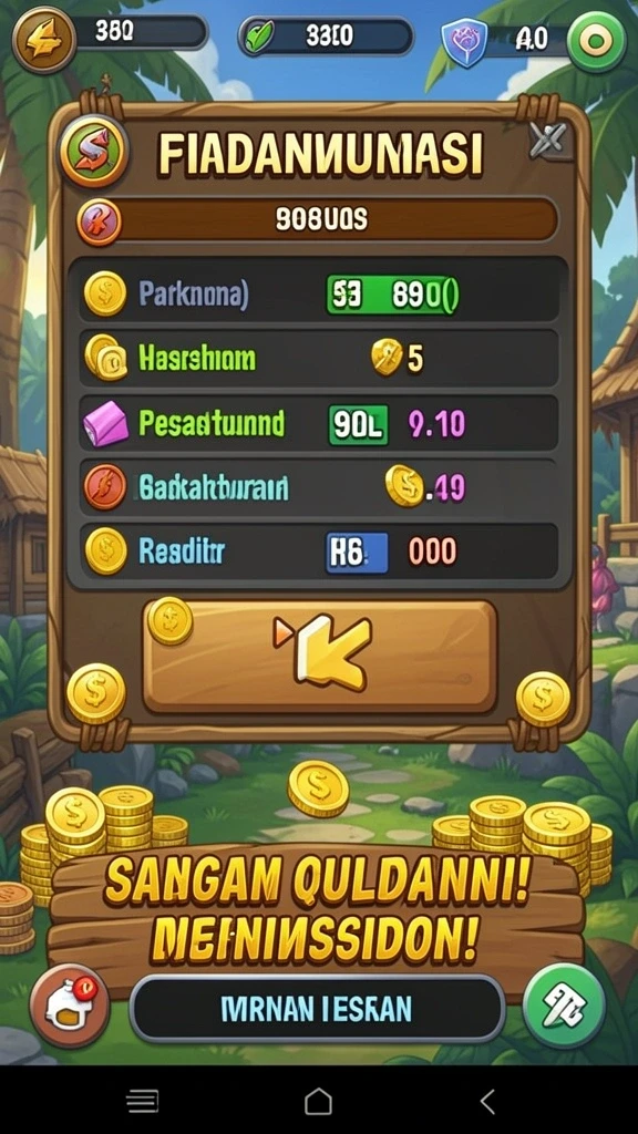 Grafis yang memukau dan warna-warni yang cerah.
