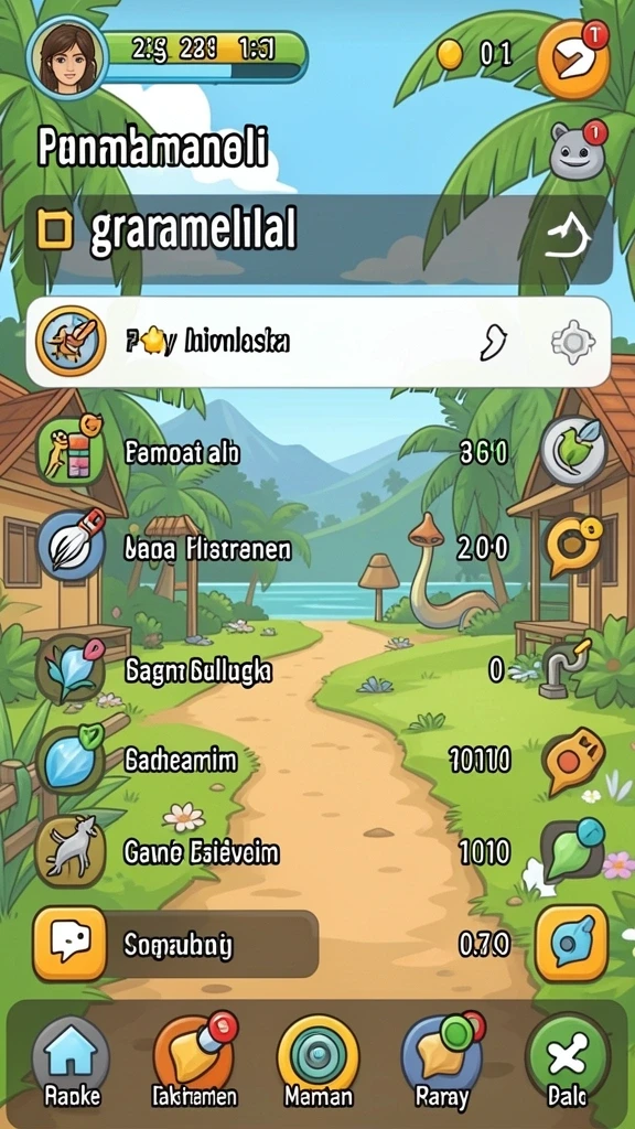 Leaderboard yang menampilkan peringkat teman dan pemain lain.