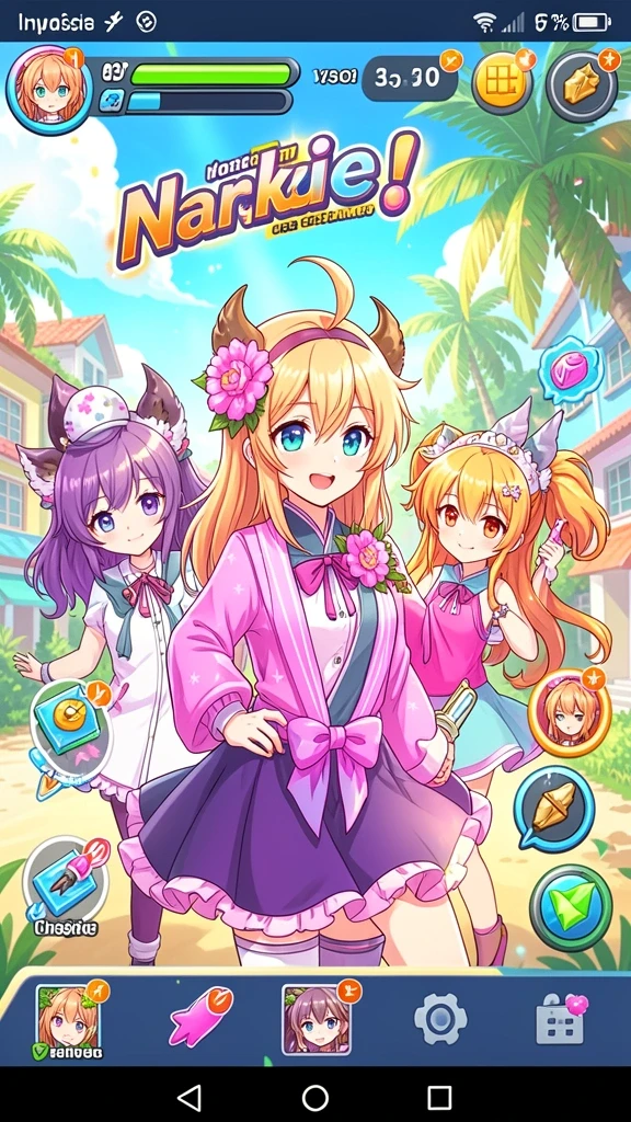 Screenshot menunjukkan tampilan level yang menantang.