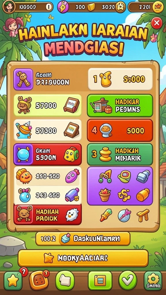 Tangkapan layar menunjukkan antarmuka menu yang mudah digunakan.