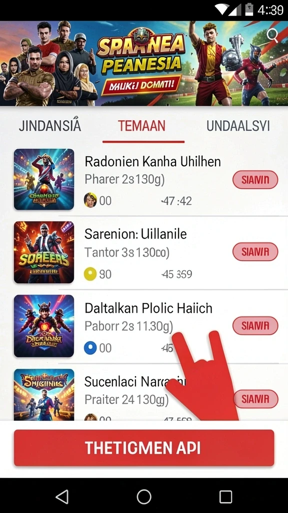 Screenshot memperlihatkan fitur interaksi dengan pemain lain.